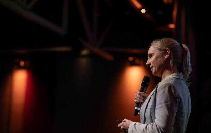 Debby Weijers spreekt op het Proefdiervrij Event