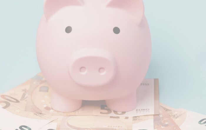 spaarvarken op briefjes van 50 euro