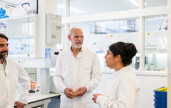 onderzoekers in een lab